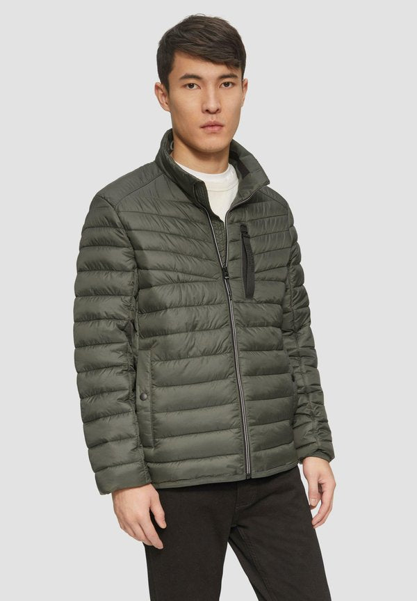 s.Oliver STEPP MIT SPORTIVEN KONTRASTDETAILS - Light jacket - olivgrün