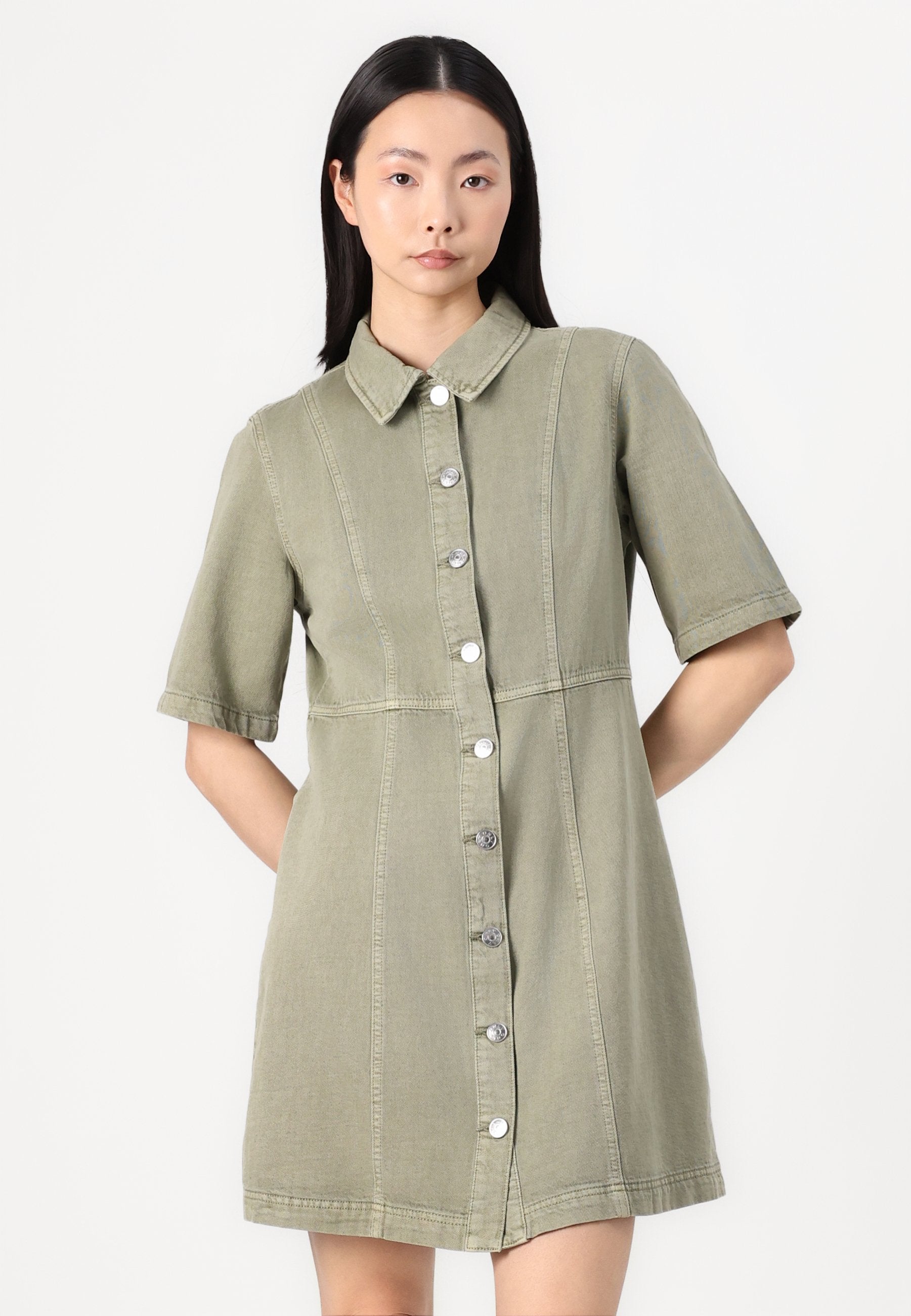 ONLY ONLSILLA SHORT BUTTON DRESS