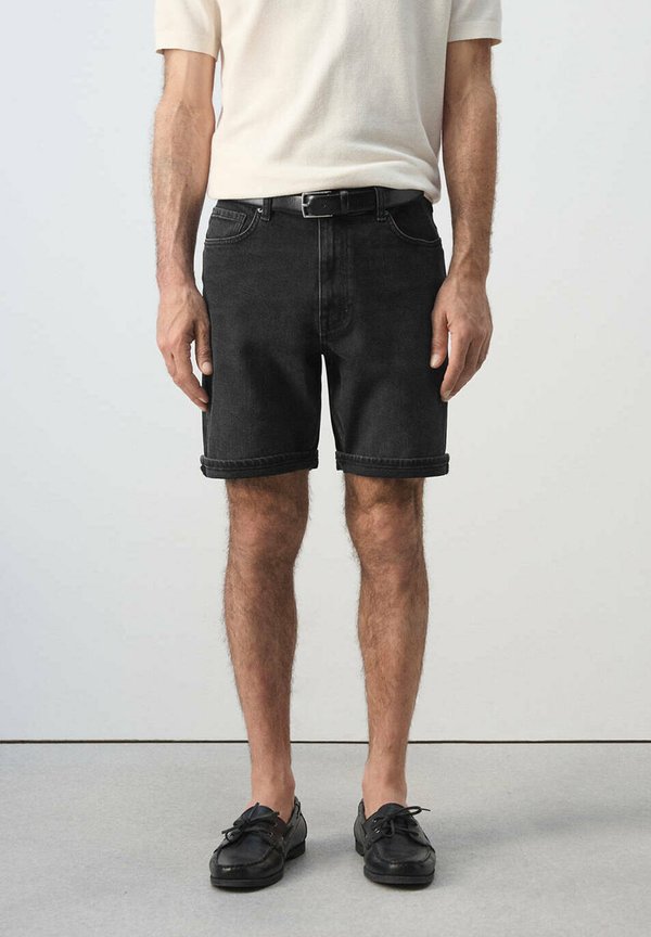 Mango ADULT - Denim shorts - black denim