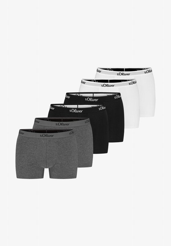 s.Oliver 6 PACK - Trunks - grau schwarz weiß