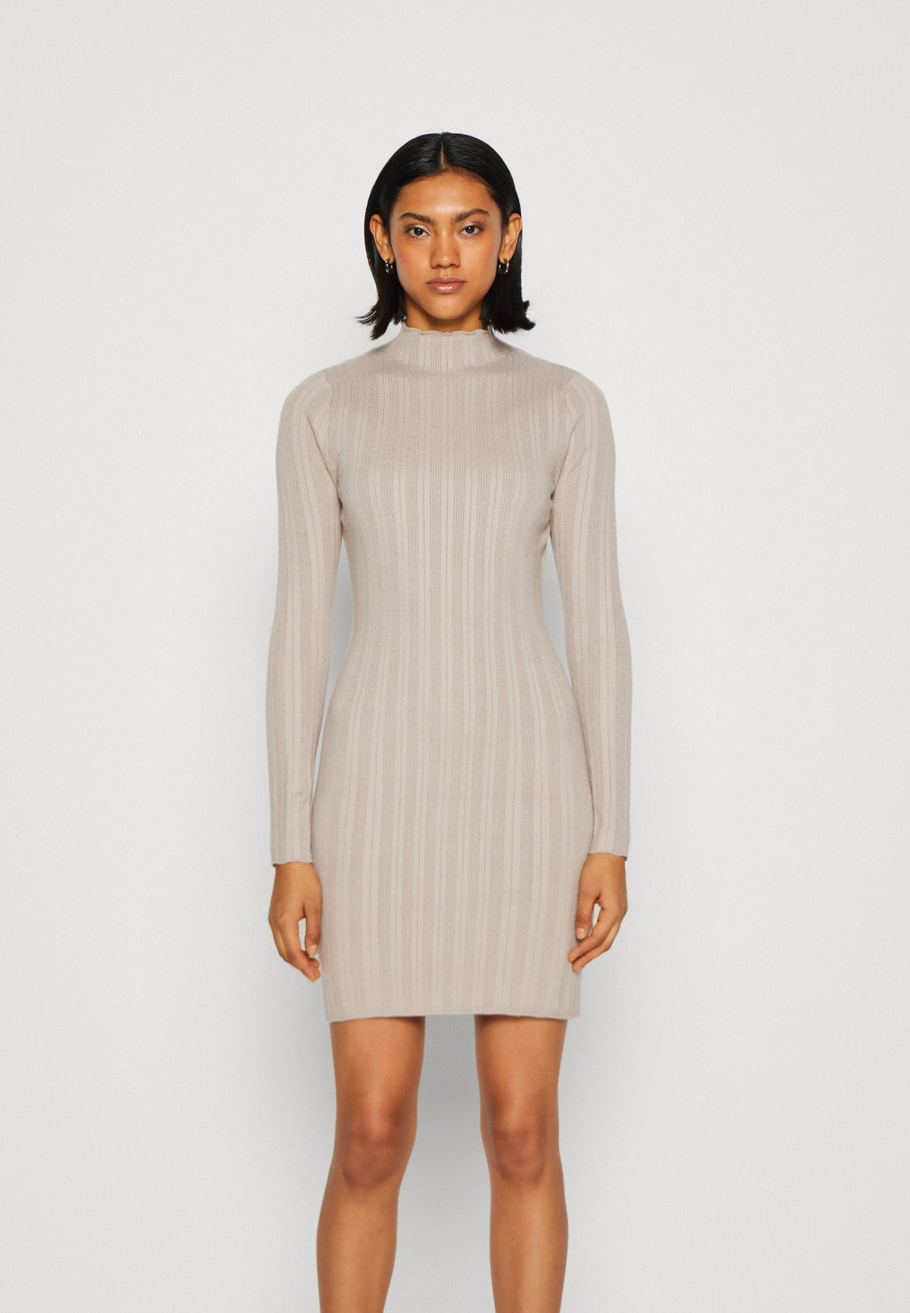 Abercrombie & Fitch LONG-SLEEVE MOCKNECK MINI SWEATER DRESS