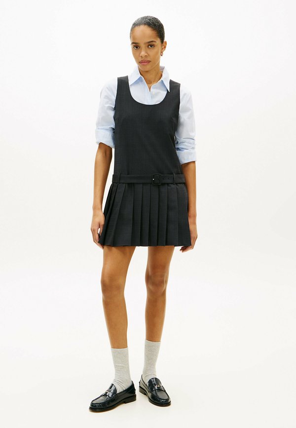 Tommy Hilfiger CHECK MINI  - Day dress - grey allover