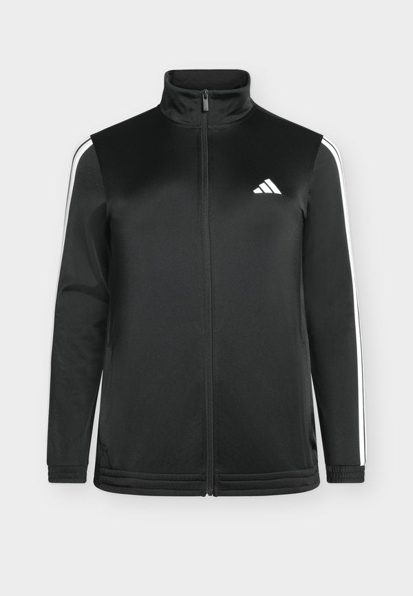 adidas Sportswear ESSENTIALS TRICOT 3 STRIPES TRACKTOP PLUS SIZE - Training jacket - black/white