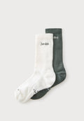 Nike Performance UNISEX 2 PACK - Sports socks - dark green/white