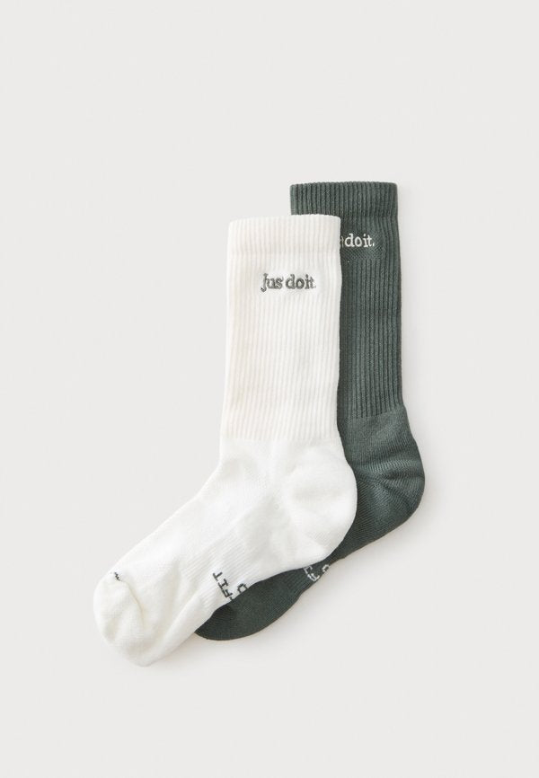 Nike Performance UNISEX 2 PACK - Sports socks - dark green/white