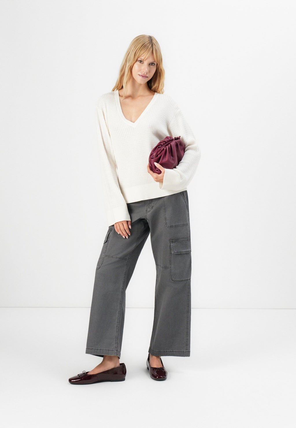 Selected V-neck 100% Merino