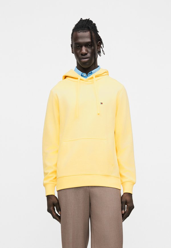 Tommy Hilfiger FLAG EMBROIDERY TERRY DRAWSTRING HOODY - Hoodie - citronella