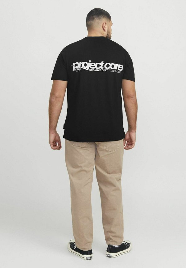 Jack & Jones Plus Size Backprintet - Print T-shirt - black