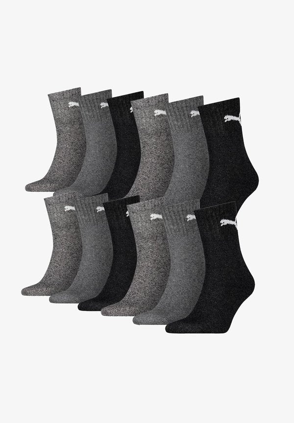 Puma 12 PACK - Sports socks - 207 anthracite / grey