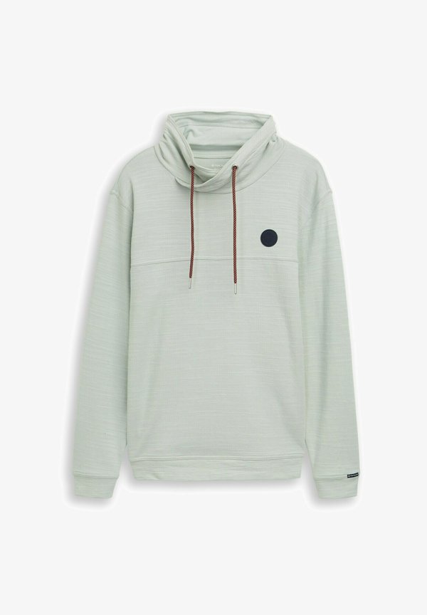TOM TAILOR SNOOD MIT LOGO-BADGE - Long sleeved top - soft greyish green