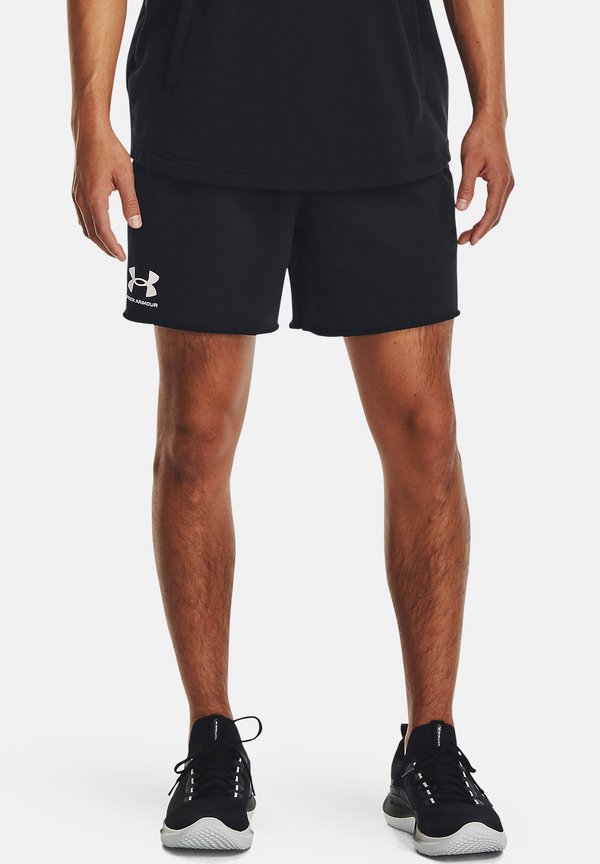 Under Armour RIVAL TERRY - Sports shorts - black   onyx white