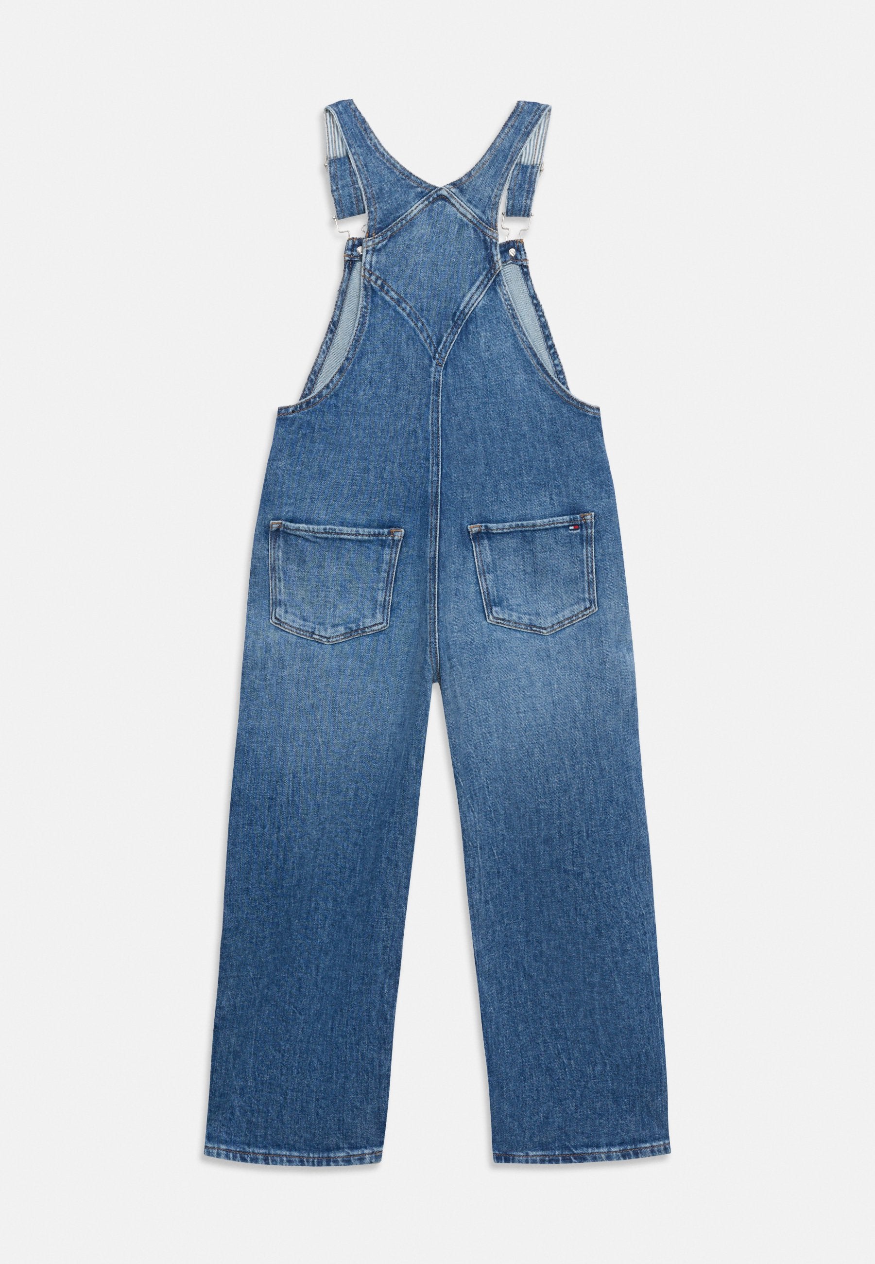 HERITAGE FLAG LOGO RELAXED DENIM DUNGAREES Media 2