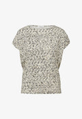 s.Oliver Print T-shirt - sandfarben