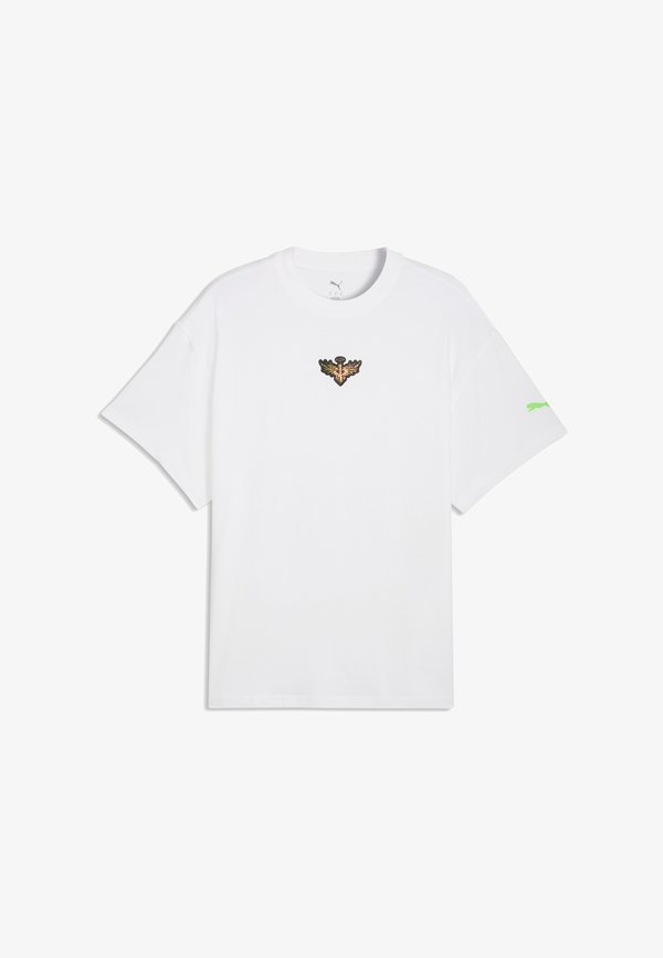 Puma MELO ALWAYZ ON 1 TEE - Sports T-shirt - white- silver