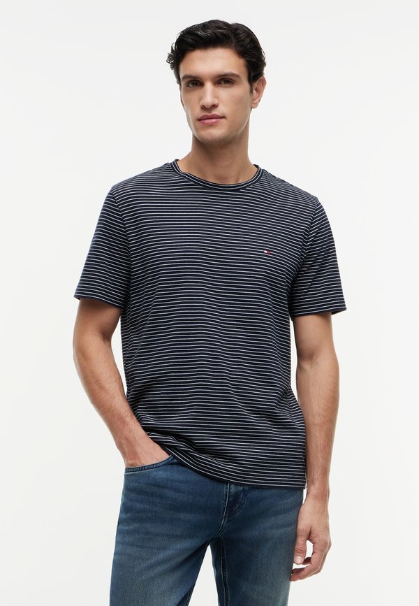 Tommy Hilfiger SEASONAL FIT TEE CORE ESSENTIALS - Print T-shirt - desert sky/ecru