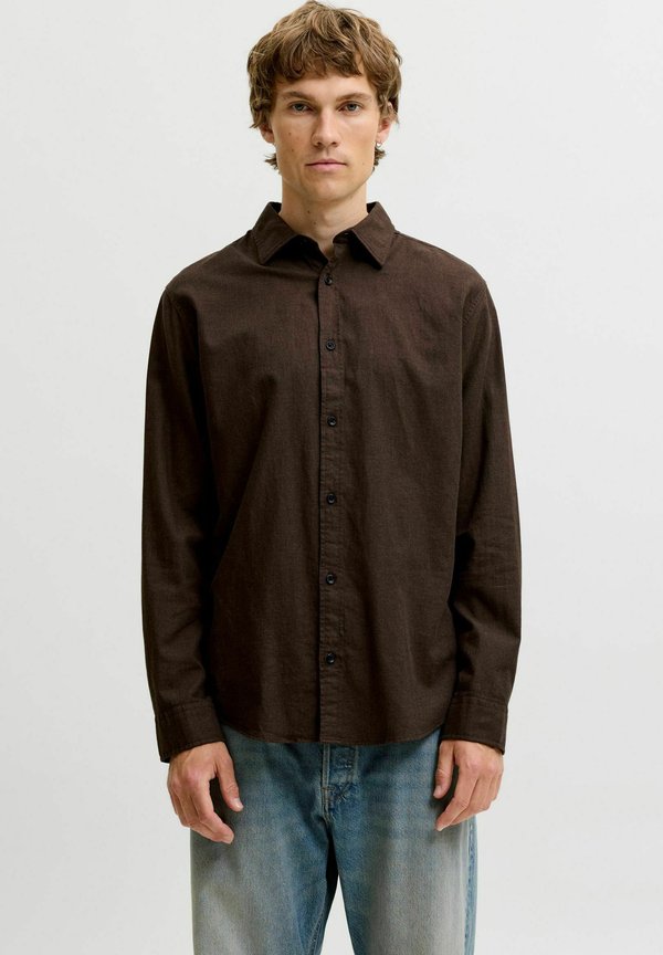 Jack & Jones JJEFIELD MELANGE SHIRT LS SN - Shirt - mulch