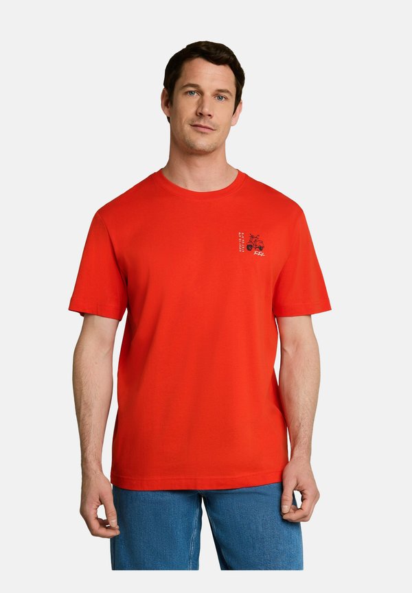 TOM TAILOR T-SHIRT MIT PRINT - Print T-shirt - orange red