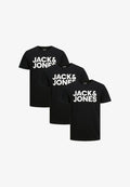Jack & Jones 3 PACK - Print T-shirt - schwarz