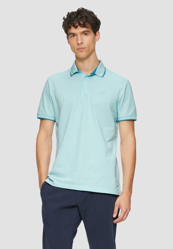 s.Oliver SPORTIVES - MIT KONTRAST-DETAILS - Polo shirt - ozeangrün