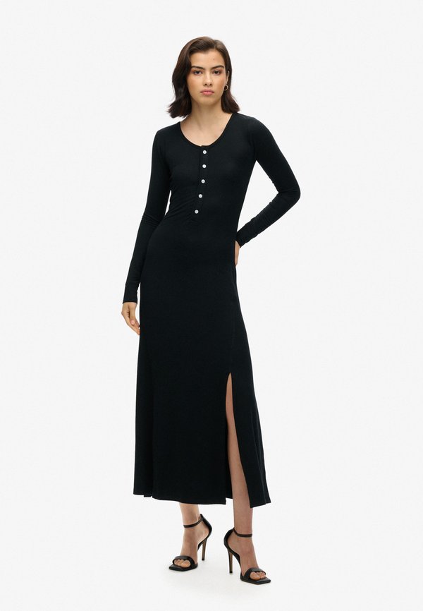 Superdry & Co HENLEY - Maxi dress - black