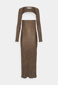 ROKH DRESS WITH DETACHABLE SLEEVE