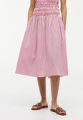 Tommy Hilfiger SMOCKING MIDI SKIRT - A-line skirt - pink