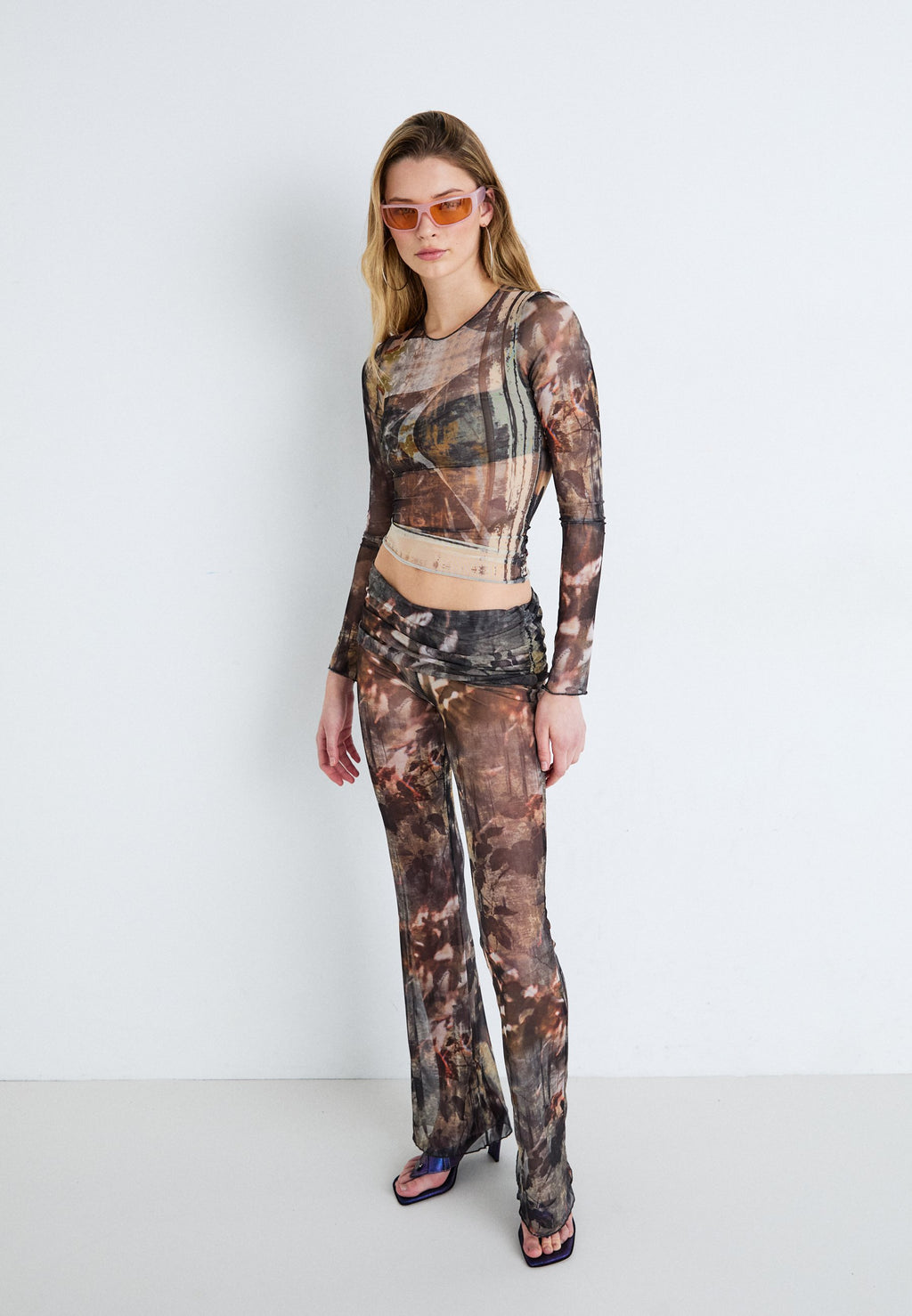 Jaded London LONG SLEEVE BORDER PRINT