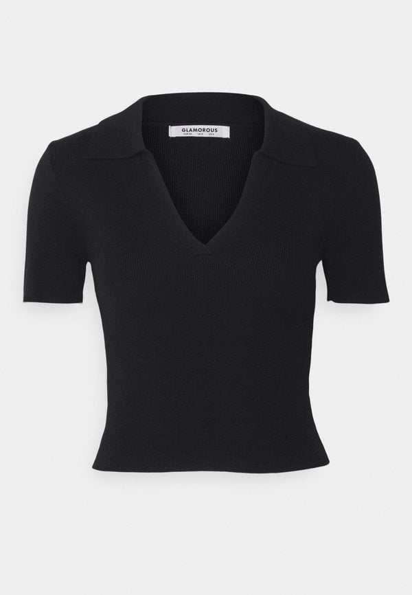 Glamorous FITTED CROP WITH V NECK COLLAR