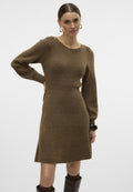 Vero Moda Knitted VMFLAVOUR Long - Jumper dress - sepia tint