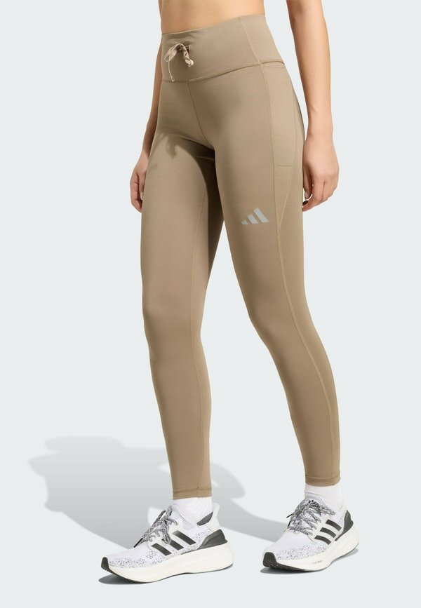 adidas Performance RUN ESS 1/1 L - Running tights - khaki six