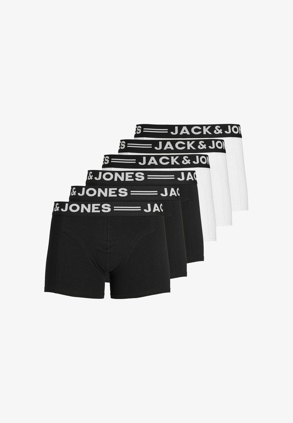 Jack & Jones RETRO 6ER PACK SENSE - Trunks - weiß schwarz mix