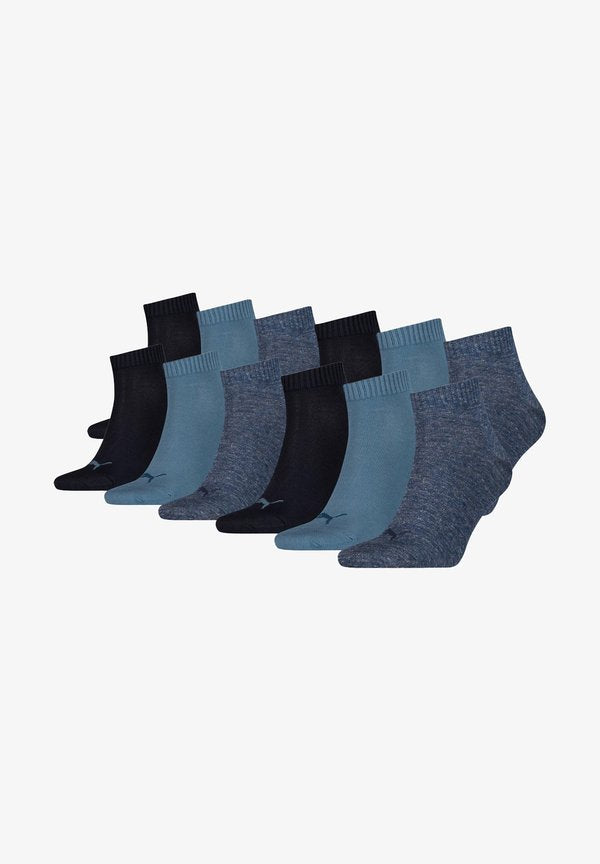 Puma UNISEX QUARTER 12ER PACK  ECOM LOGO - Socks - blau