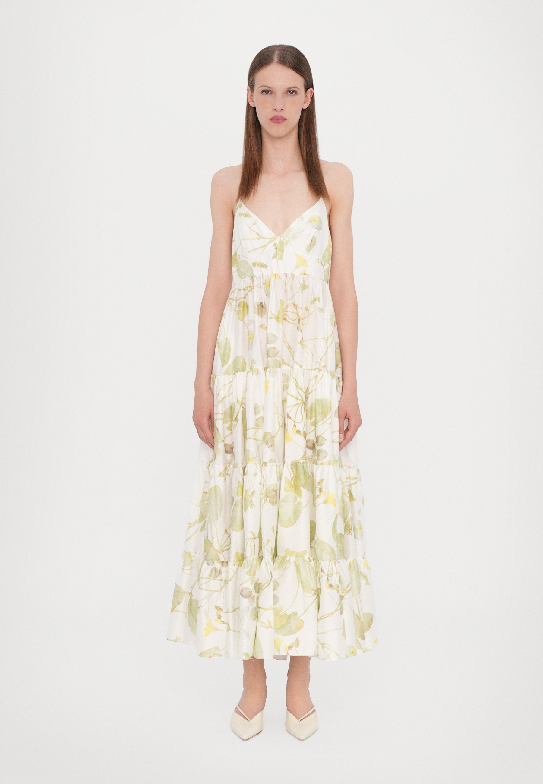 Erdem STRAPPY FIT AND FLARE DRESS