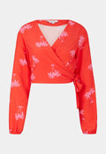 Never Fully Dressed NFDXZLND RORY PALM WRAP TOP