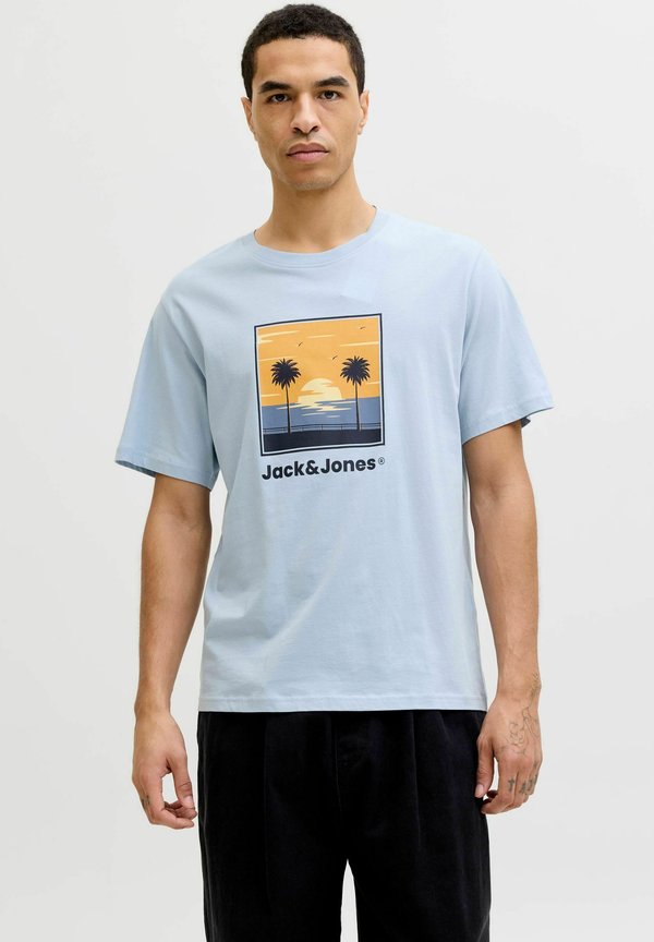 Jack & Jones T- - Print T-shirt - celestial blue