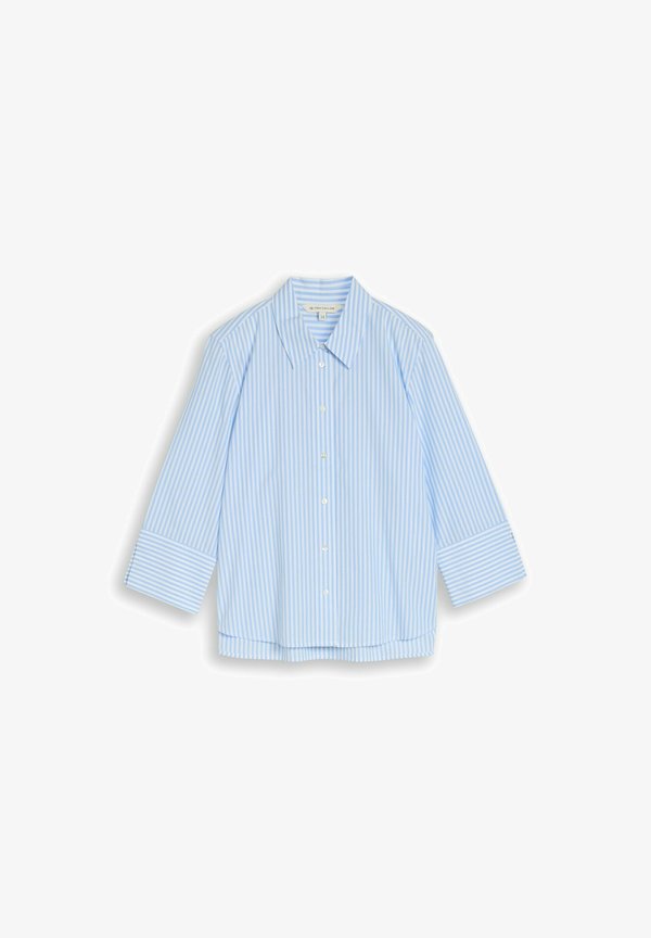 TOM TAILOR MODERN STRIPED - Button-down blouse - dreamy blue white small stripe