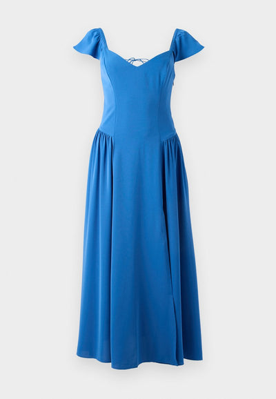 FLUTTER DIPPED WAIST MIDI