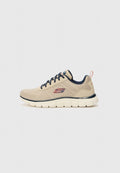 Skechers TRACK - Trainers - taupe/navy