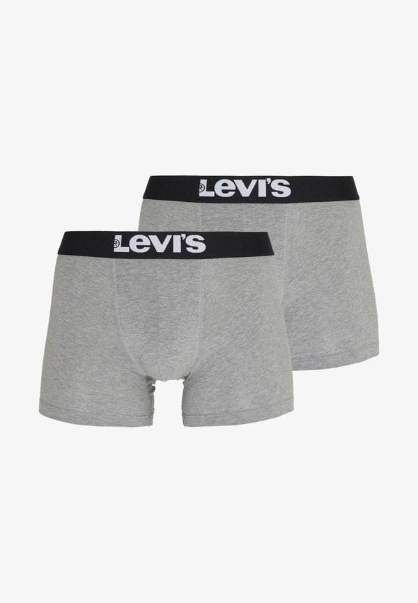 Levi's® SOLID BASIC BOXER 2 PACK - Boxer briefs - middle grey melange