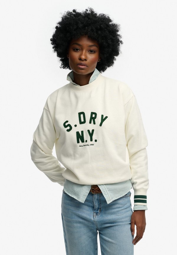 Superdry & Co COUNTRY CLUB APPLIQUE CREW - Sweatshirt - cream