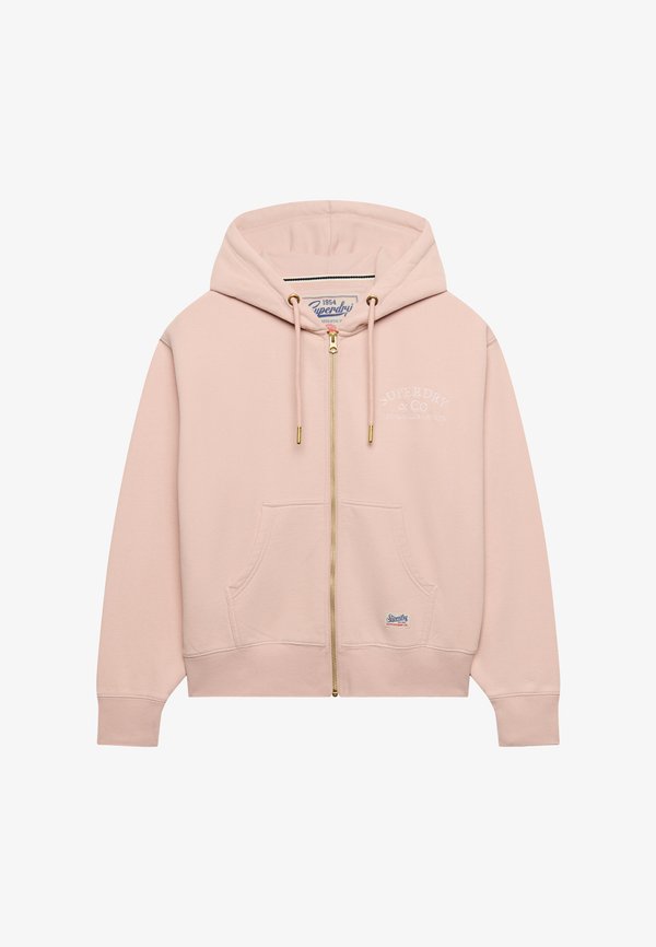 Superdry & Co SUPERDRY LUXE CASUAL ZIP HOODIE.. - Zip-up sweatshirt - rose dust