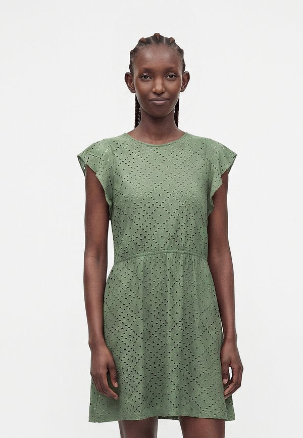 Vero Moda VMTASSA FRILL - Day dress - laurel wreath