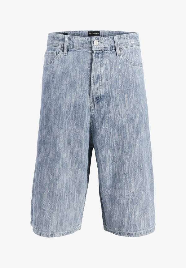 Jack & Jones IRON ORIGINAL - Denim shorts - blue denim
