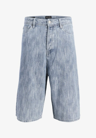 Jack & Jones IRON ORIGINAL - Denim shorts - blue denim