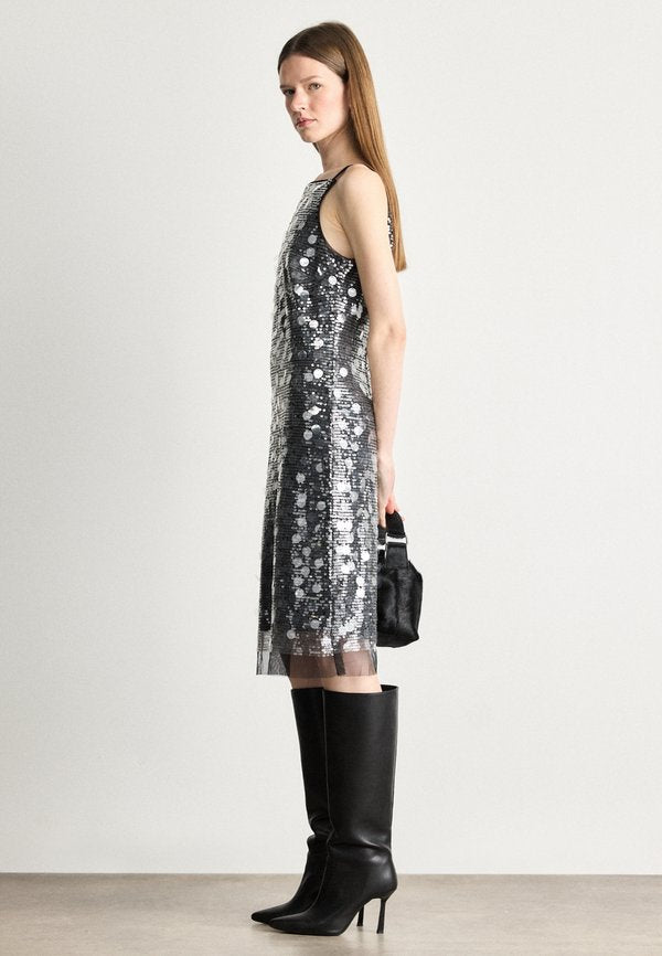 DKNY PAILETTES SEQUINS SLIP DRESS