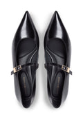 Tommy Hilfiger SHINY LEATHER BUCKLE POINTED TOE HEELS