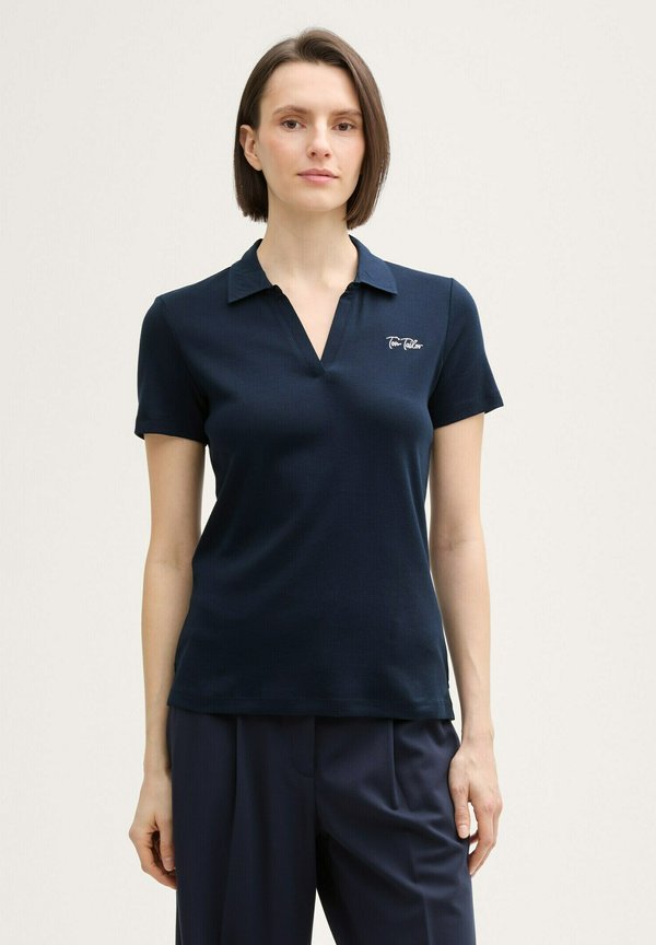 TOM TAILOR BASIC MIT LOGO-STICKEREI - Polo shirt - sky captain blue