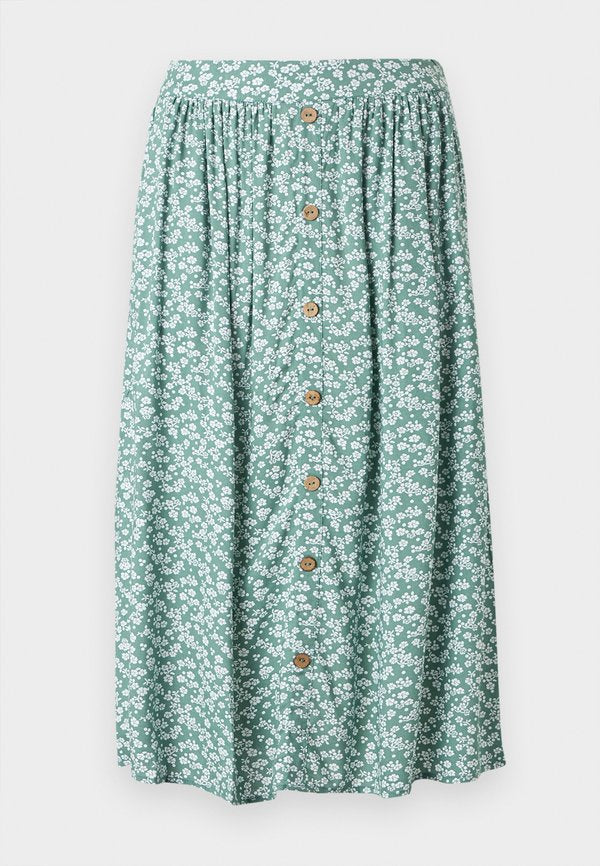 ONLY ONLMILANO LIFE LONG SKIRT - A-line skirt - balsam green
