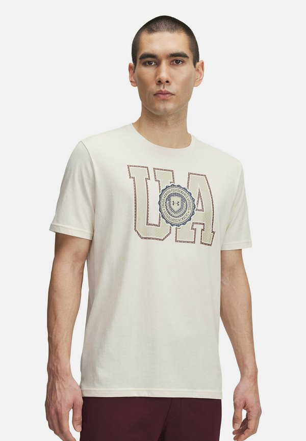 Under Armour COLLEGE CREST LOGO - Print T-shirt - stone
