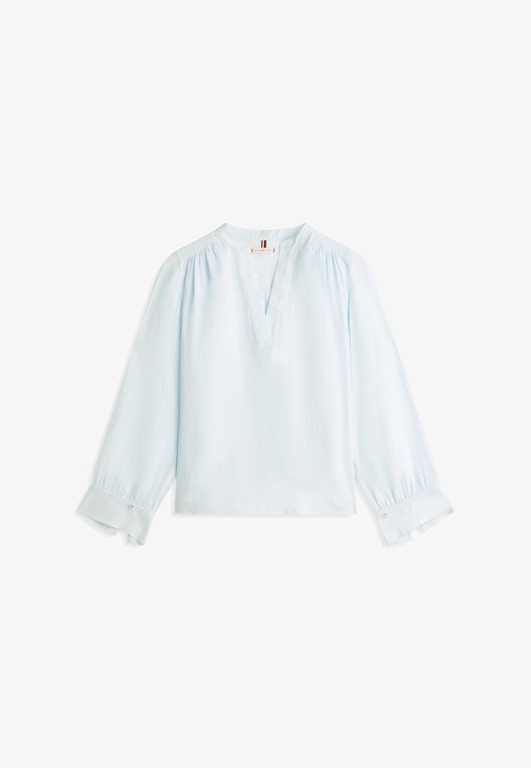 Tommy Hilfiger RELAXED FIT PURE LINEN V-NECK BLOUSE - Blouse - keepsake blue